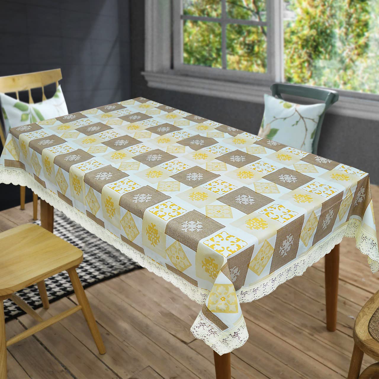 テーブルカバー Buy OrientalWeavers Decojewels PVC 6 Seater Rectangle Shape